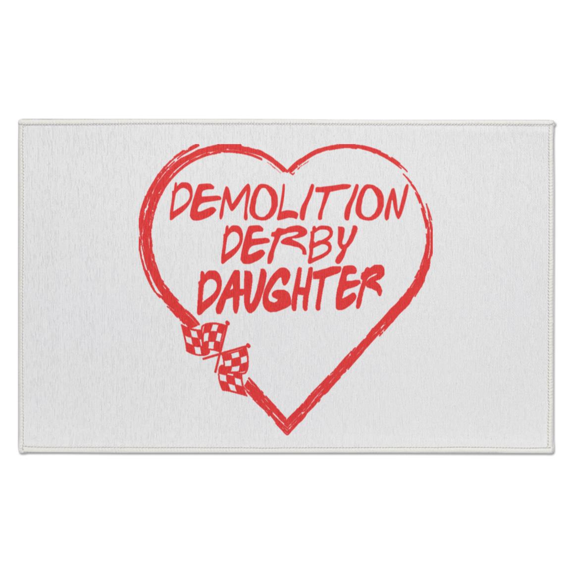 Demolition Derby Daughter Heart Indoor Doormat