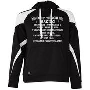 Dirt Track Racing It's Where I Was Raised Athletic Colorblock Fleece Hoodie