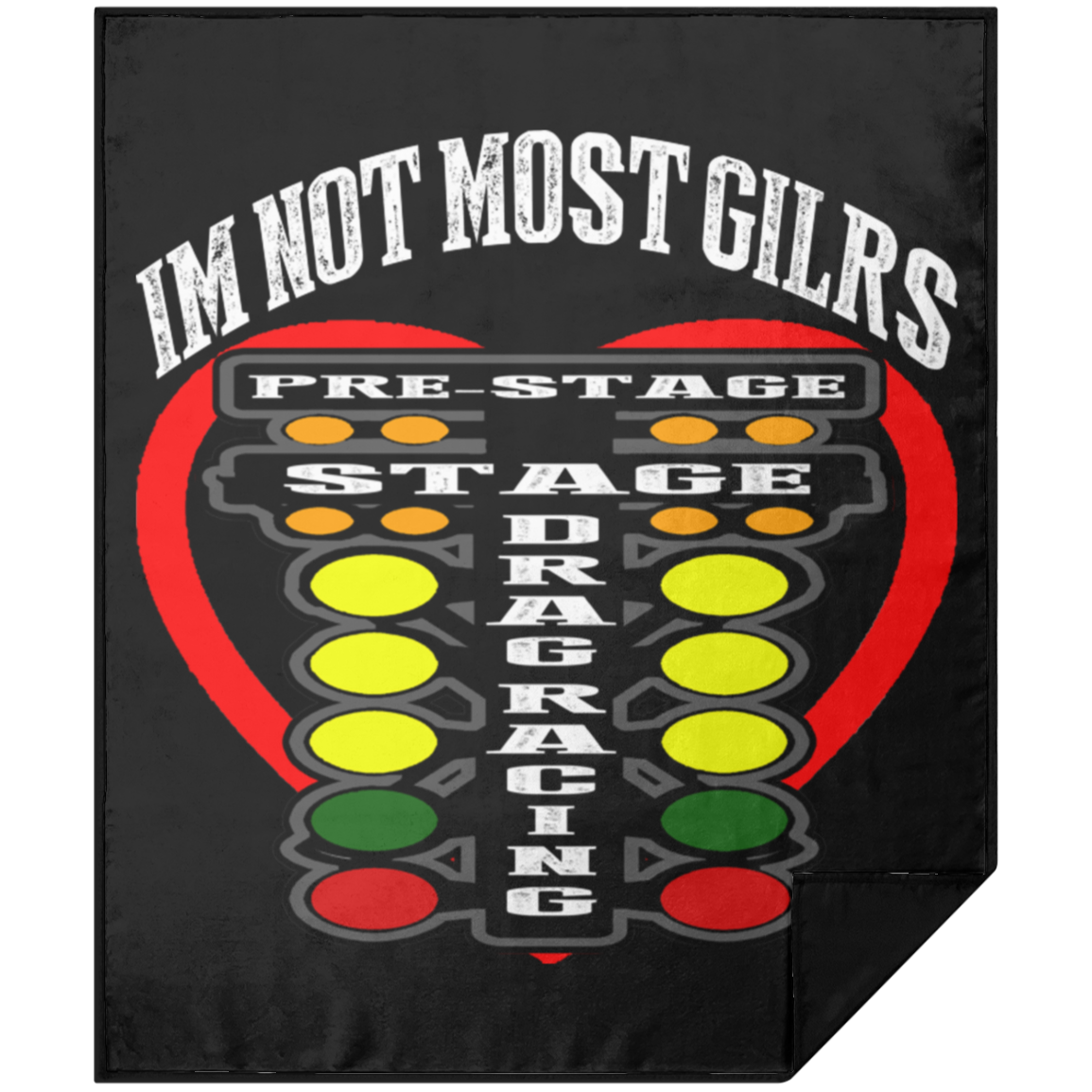 I'm Not Most Girls Drag Racing Premium Picnic Blanket 50x60