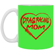 Drag Racing Mom Heart Mug