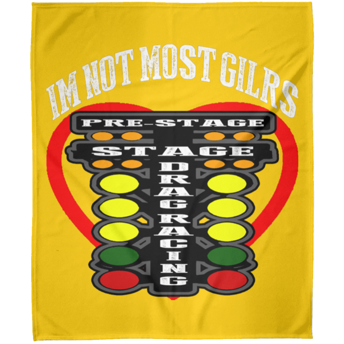 I'm Not Most Girls Drag Racing Arctic Fleece Blanket 50x60