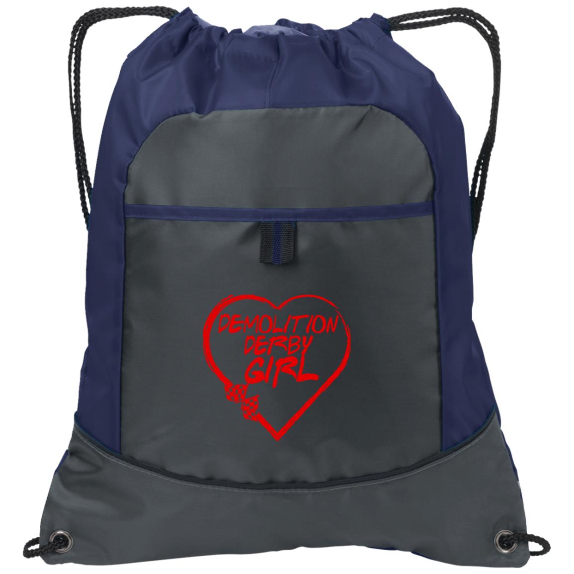 Demolition Derby Girl Heart Pocket Cinch Pack