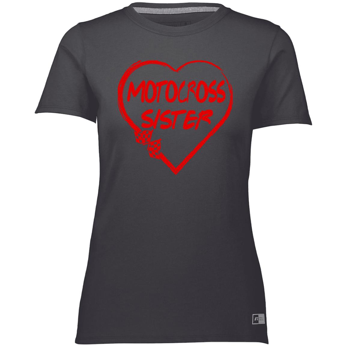 Motocross Sister Heart Ladies’ Essential Dri-Power Tee