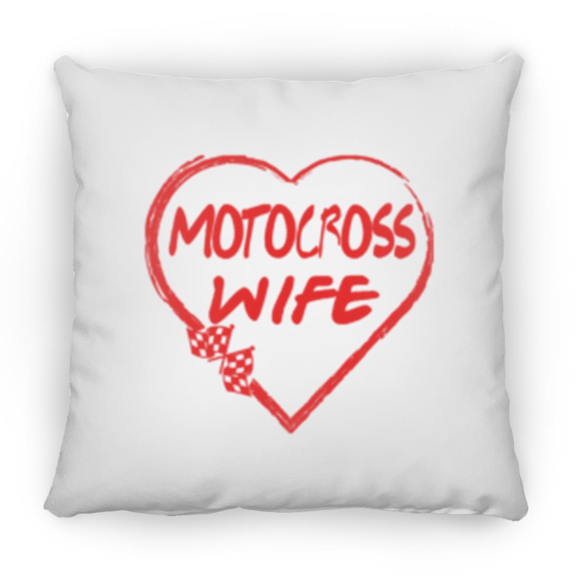 Motocross Wife Small Square Pillow