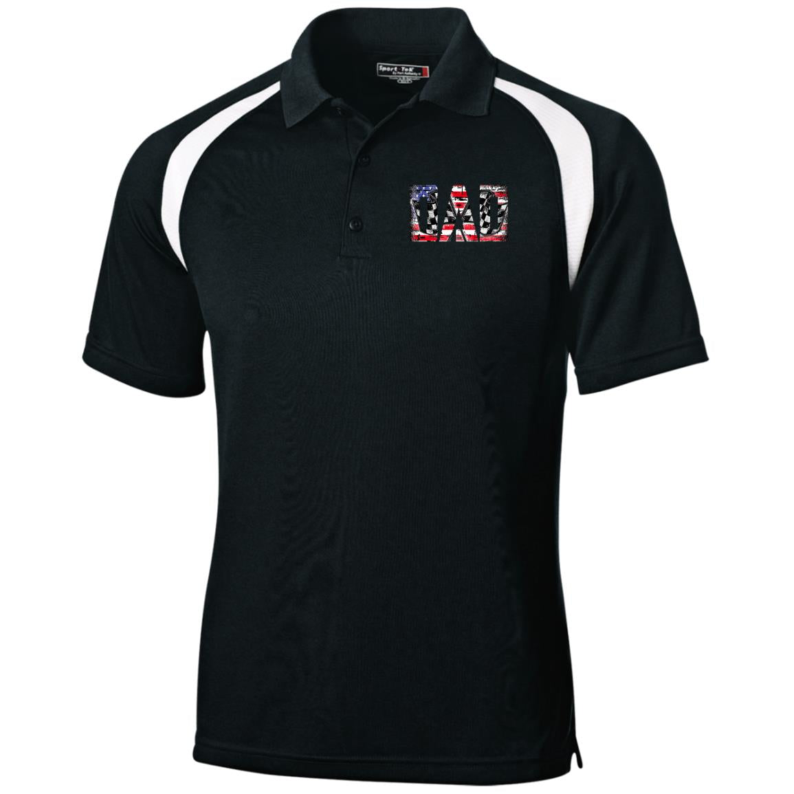 USA Racing Dad Moisture-Wicking Tag-Free Golf Shirt