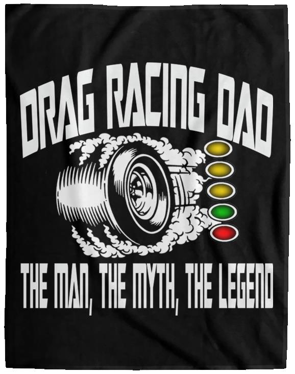 Drag Racing Dad Cozy Plush Fleece Blanket - 60x80