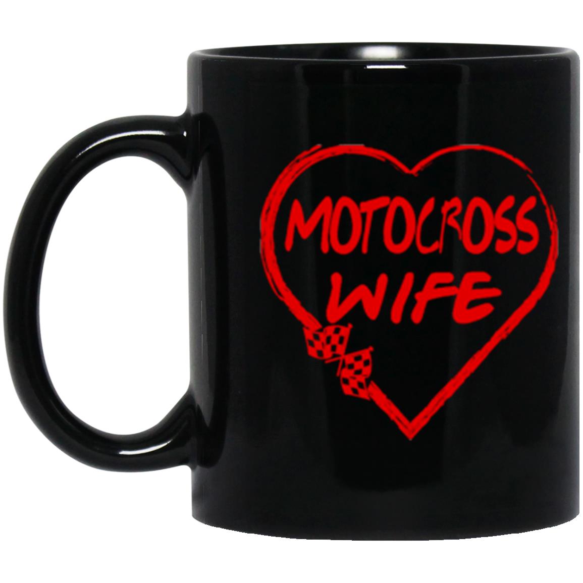 Motocross Wife 11 oz. Black Mug