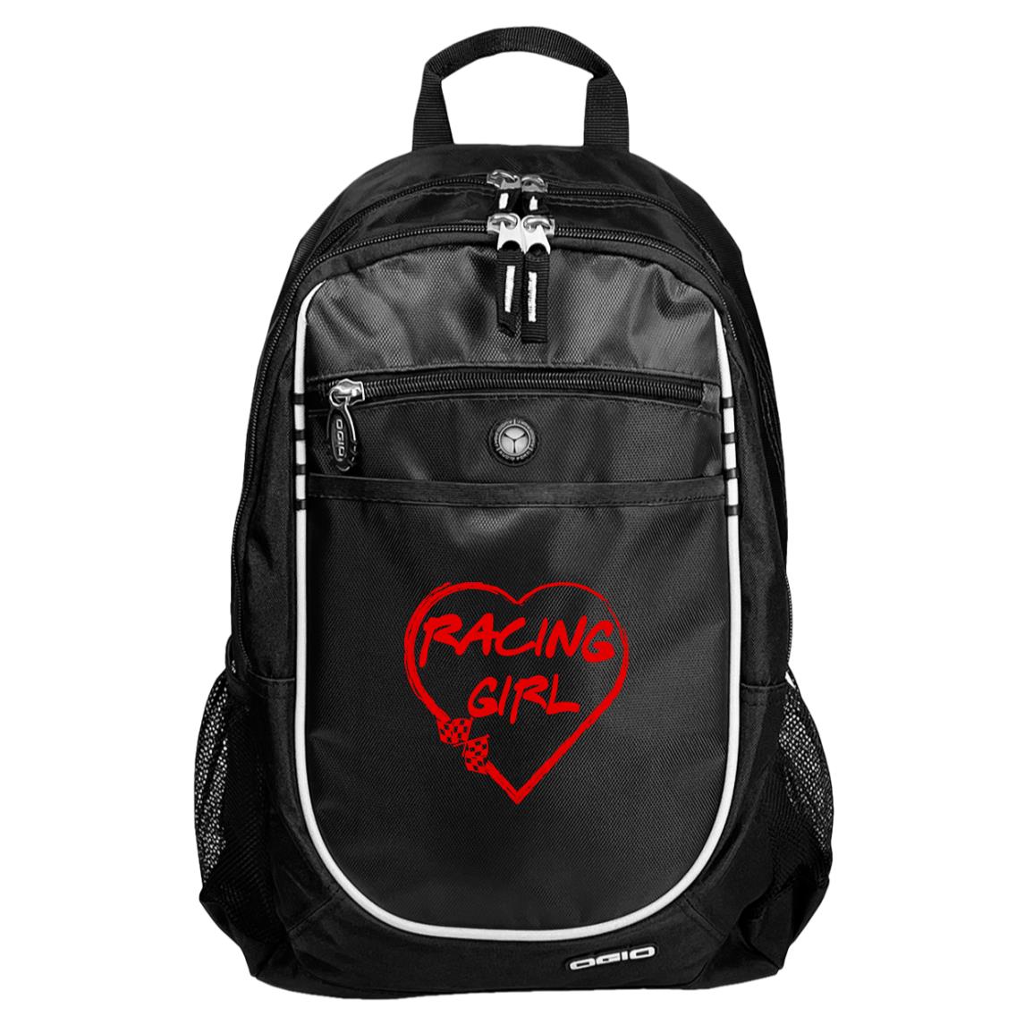 Racing Girl Heart Rugged Bookbag