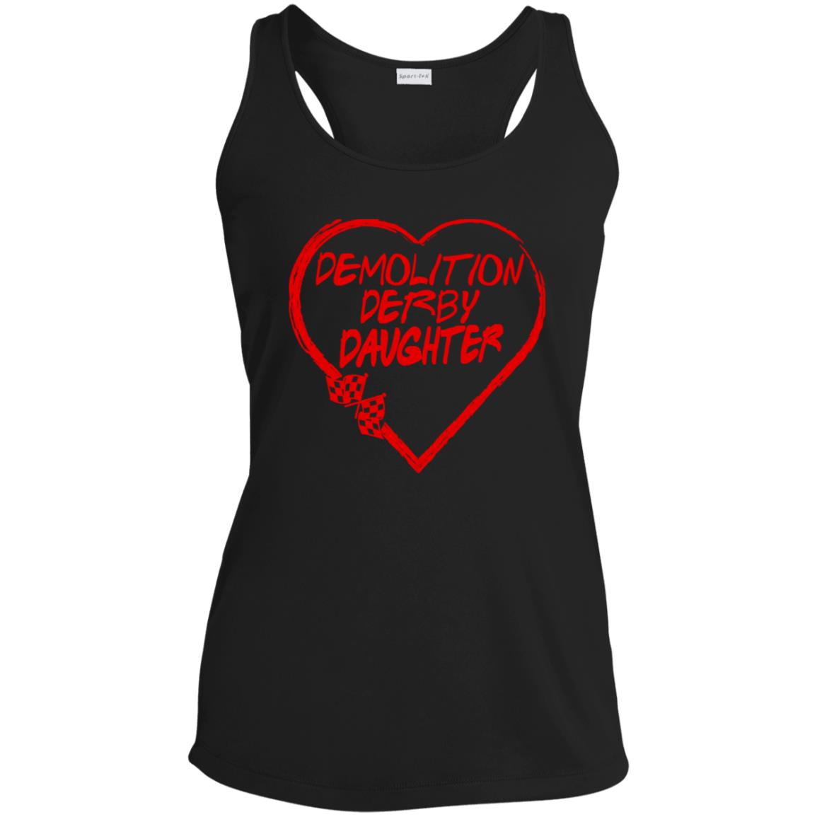 Demolition Derby Daughter Heart Ladies' Performance Racerback Tank