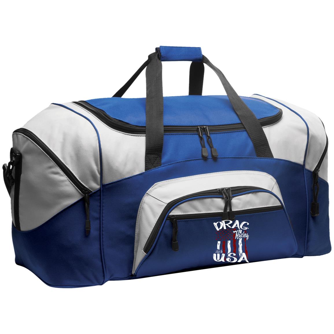 Drag Racing Made In USA Colorblock Sport Duffel