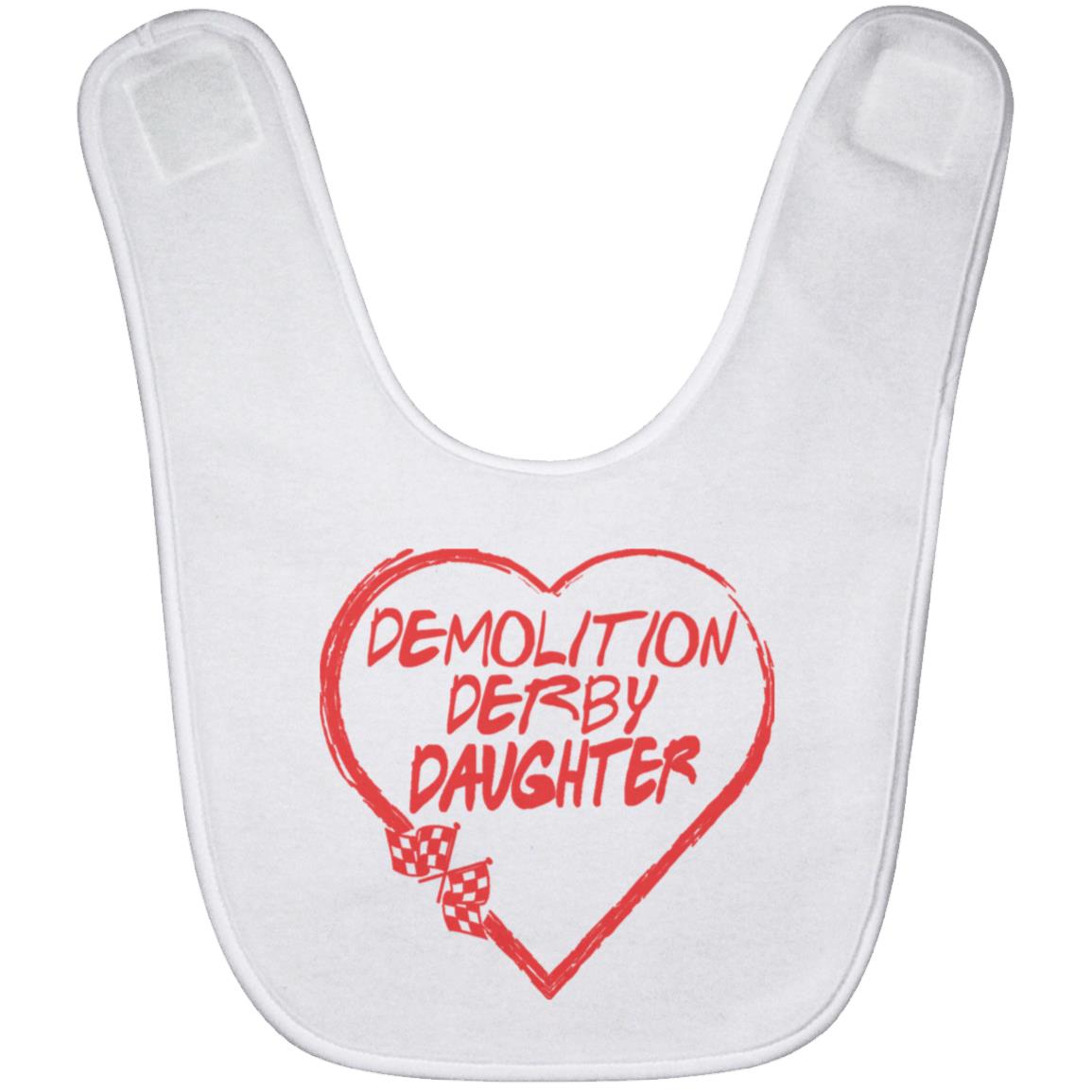 Demolition Derby Daughter Heart Baby Bib
