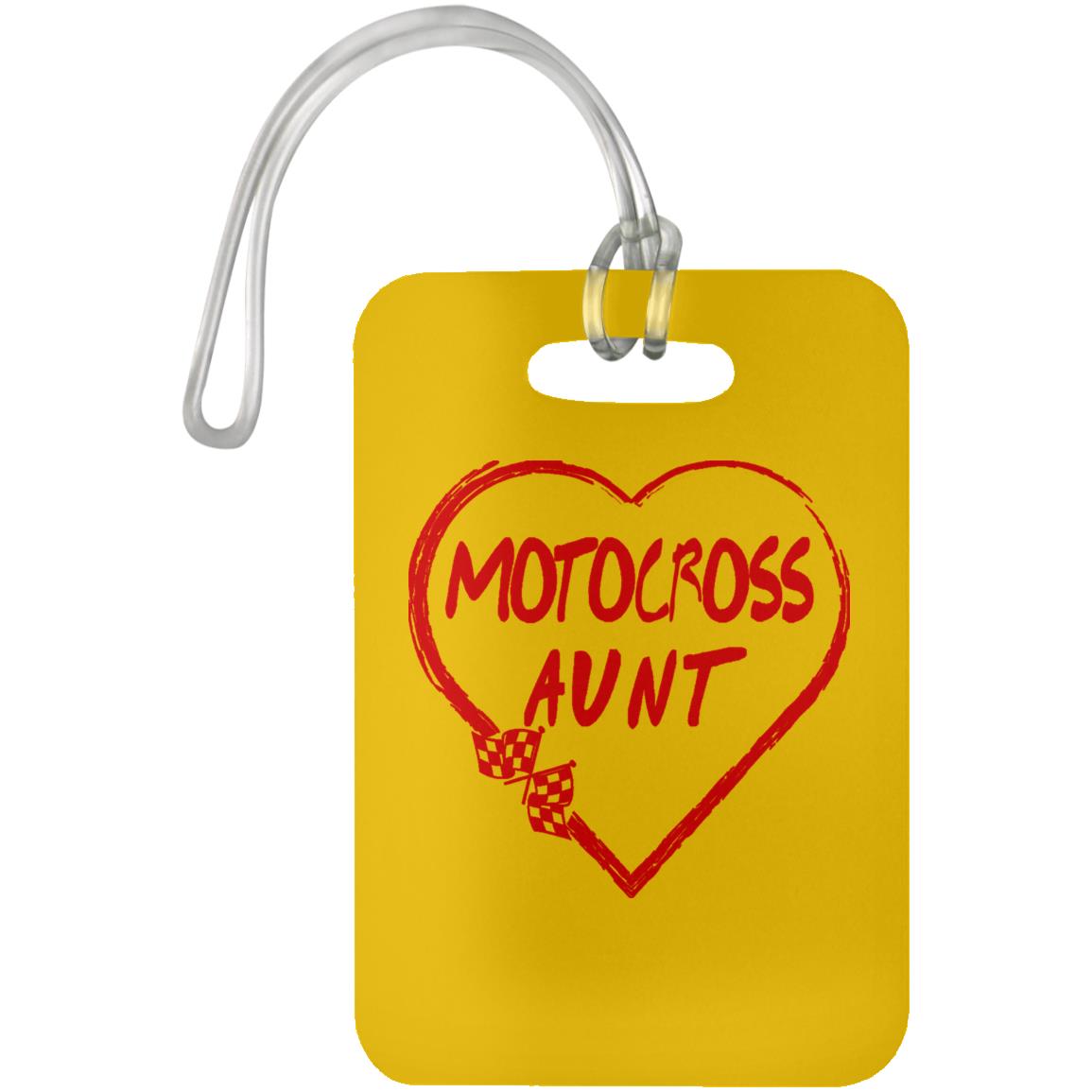 Motocross Aunt Heart Luggage Bag Tag