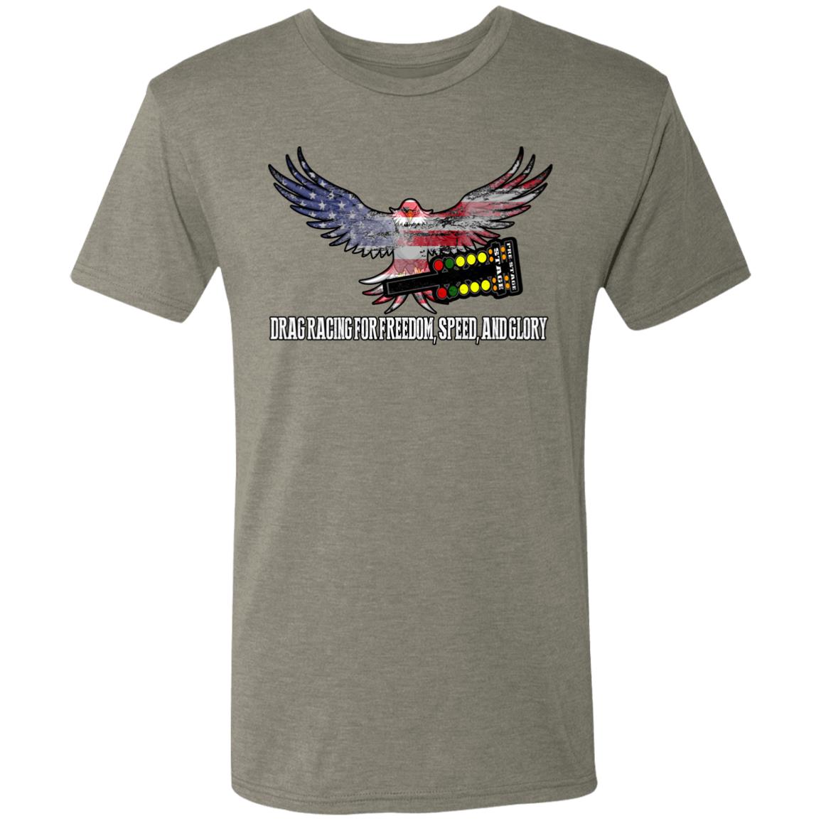 Drag Racing for Freedom, Speed, and Glory Men's Triblend T-Shirt