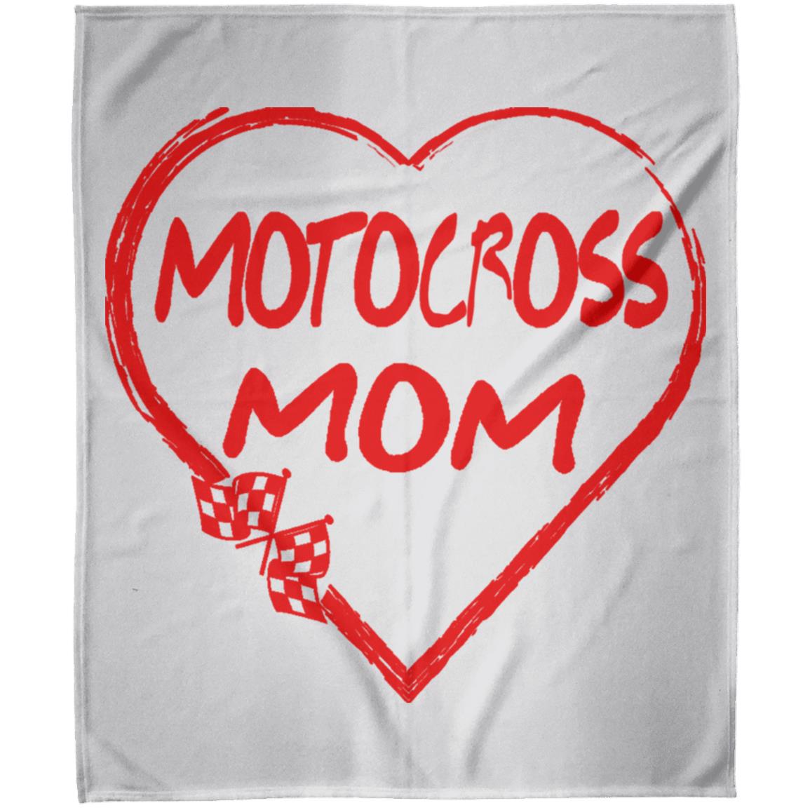 Motocross Mom Heart Arctic Fleece Blanket 50x60