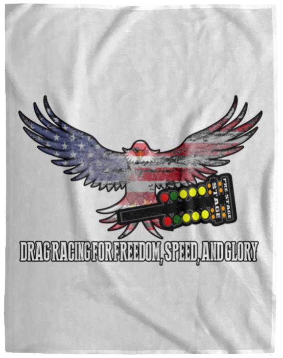 Drag Racing for Freedom, Speed, and Glory Cozy Plush Fleece Blanket - 60x80