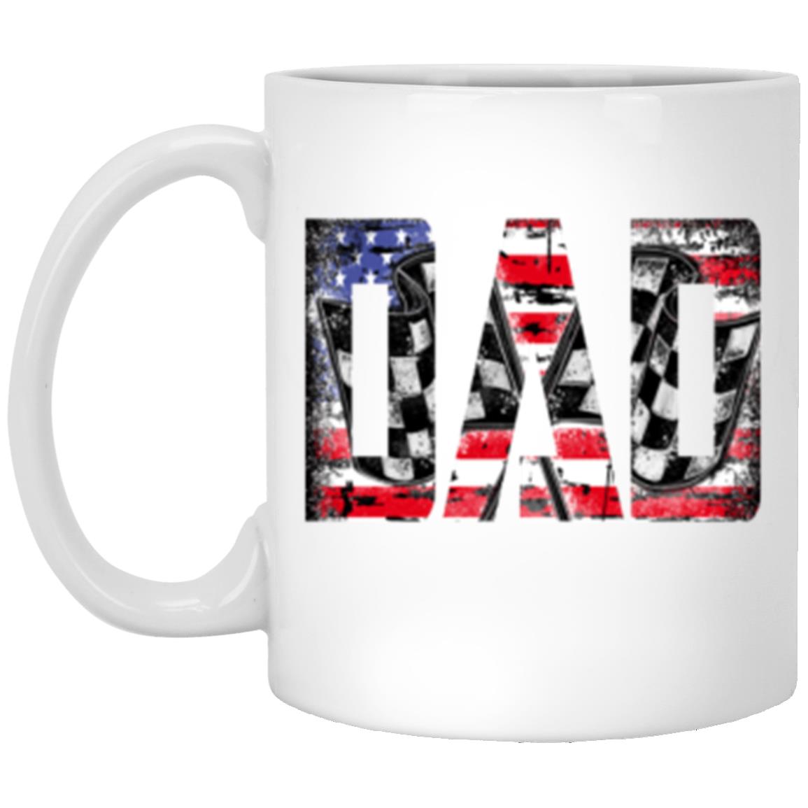 USA Racing Dad 11 oz. White Mug