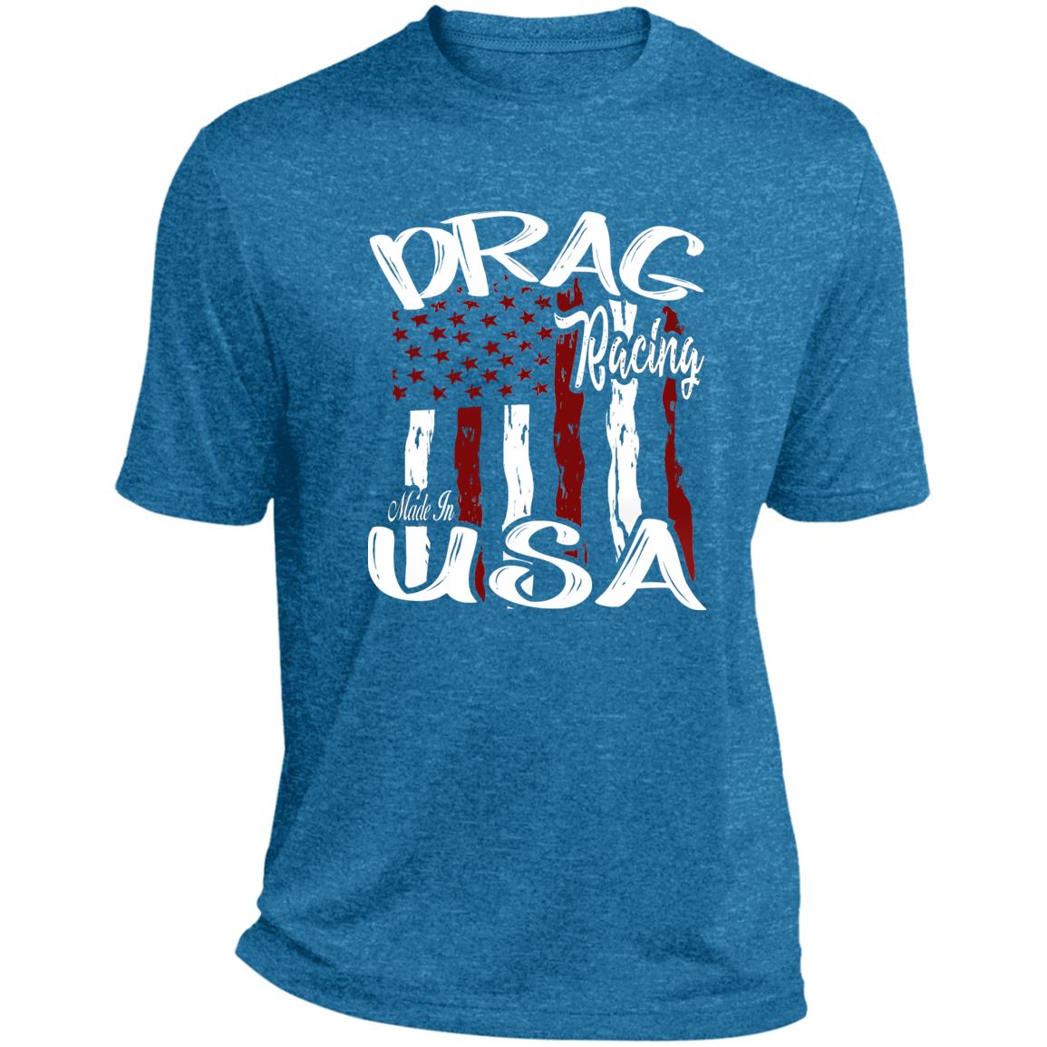 Drag Racing Made In USA Heather Performance Tee