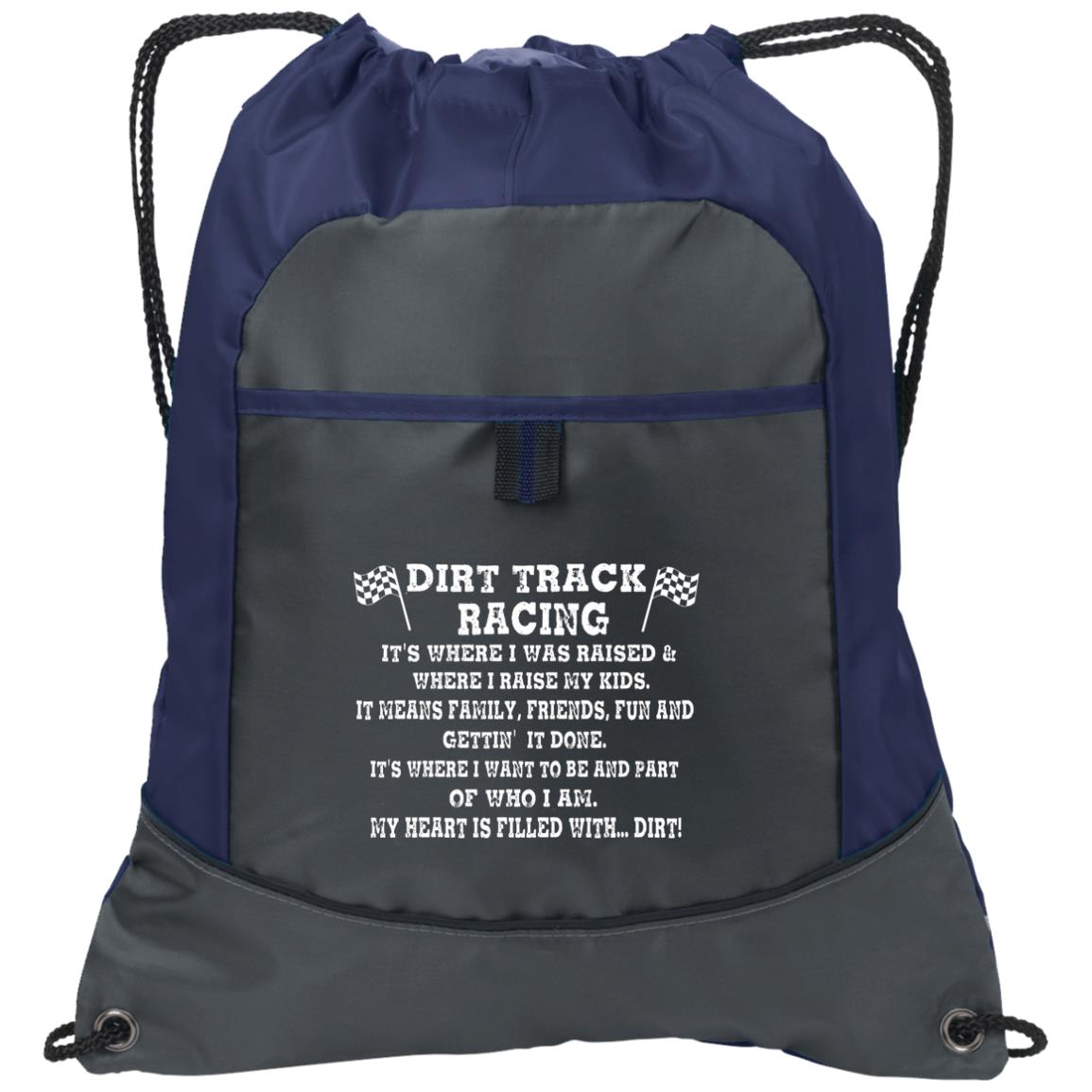 Dirt Track Racing It's Where I Was Raised Pocket Cinch Pack