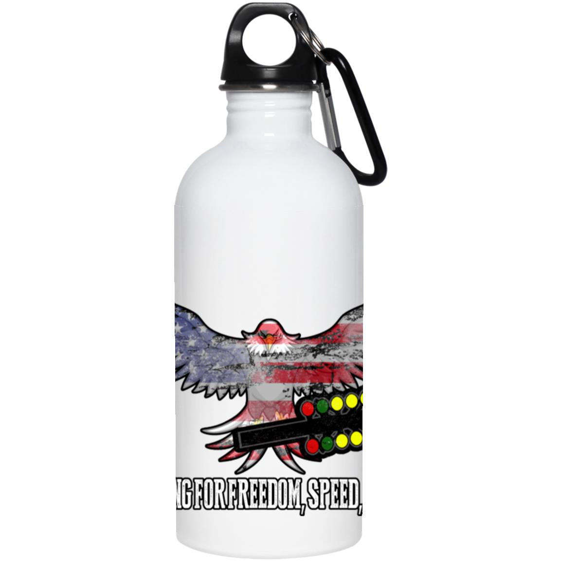 Drag Racing for Freedom, Speed, and Glory 20 oz. Stainless Steel Water Bottle