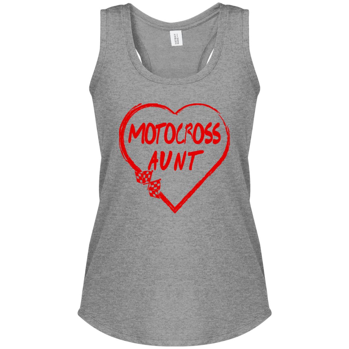 Motocross Aunt Heart Women's Perfect Tri Racerback Tank