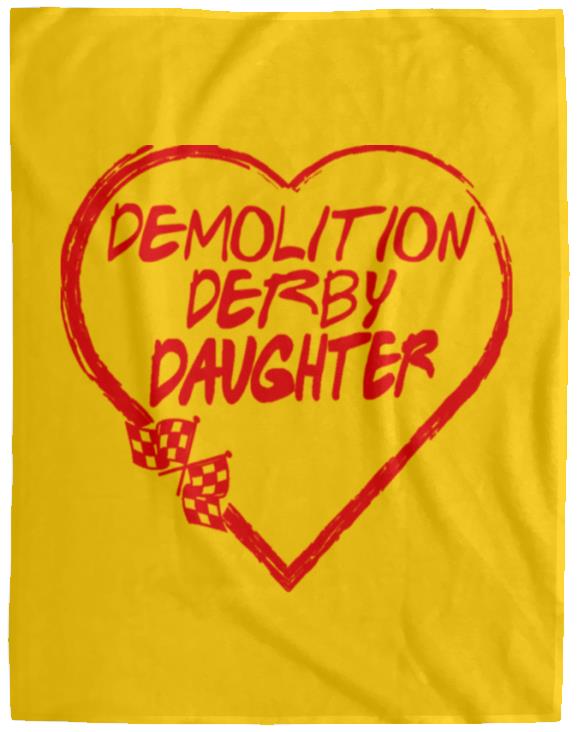 Demolition Derby Daughter Heart Cozy Plush Fleece Blanket - 60x80