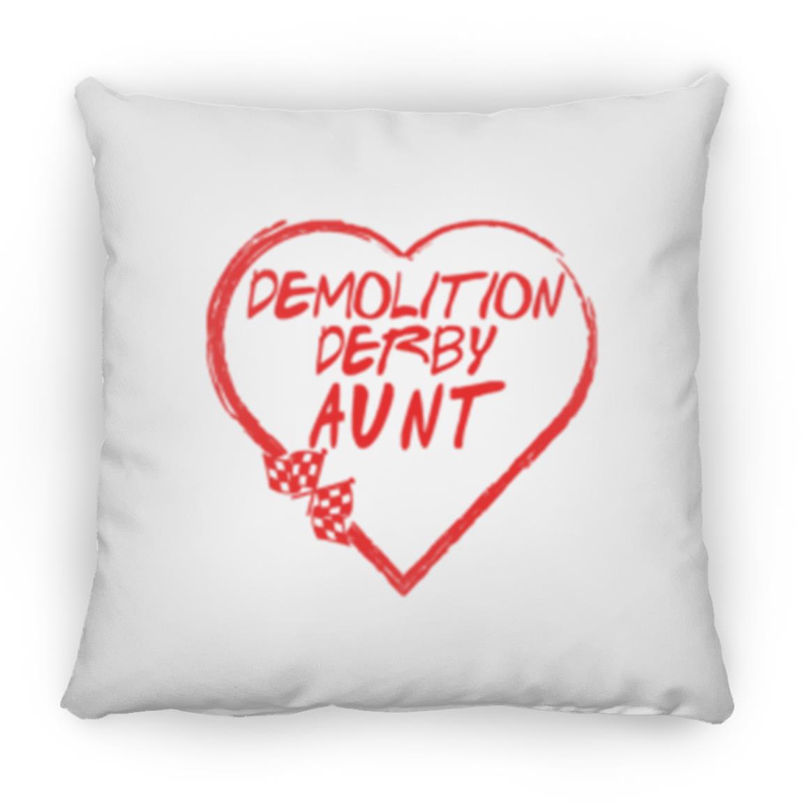 Demolition Derby Aunt Heart Small Square Pillow