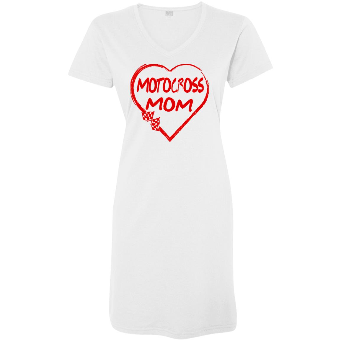 Motocross Mom Heart Ladies' V-Neck Fine Jersey Cover-Up