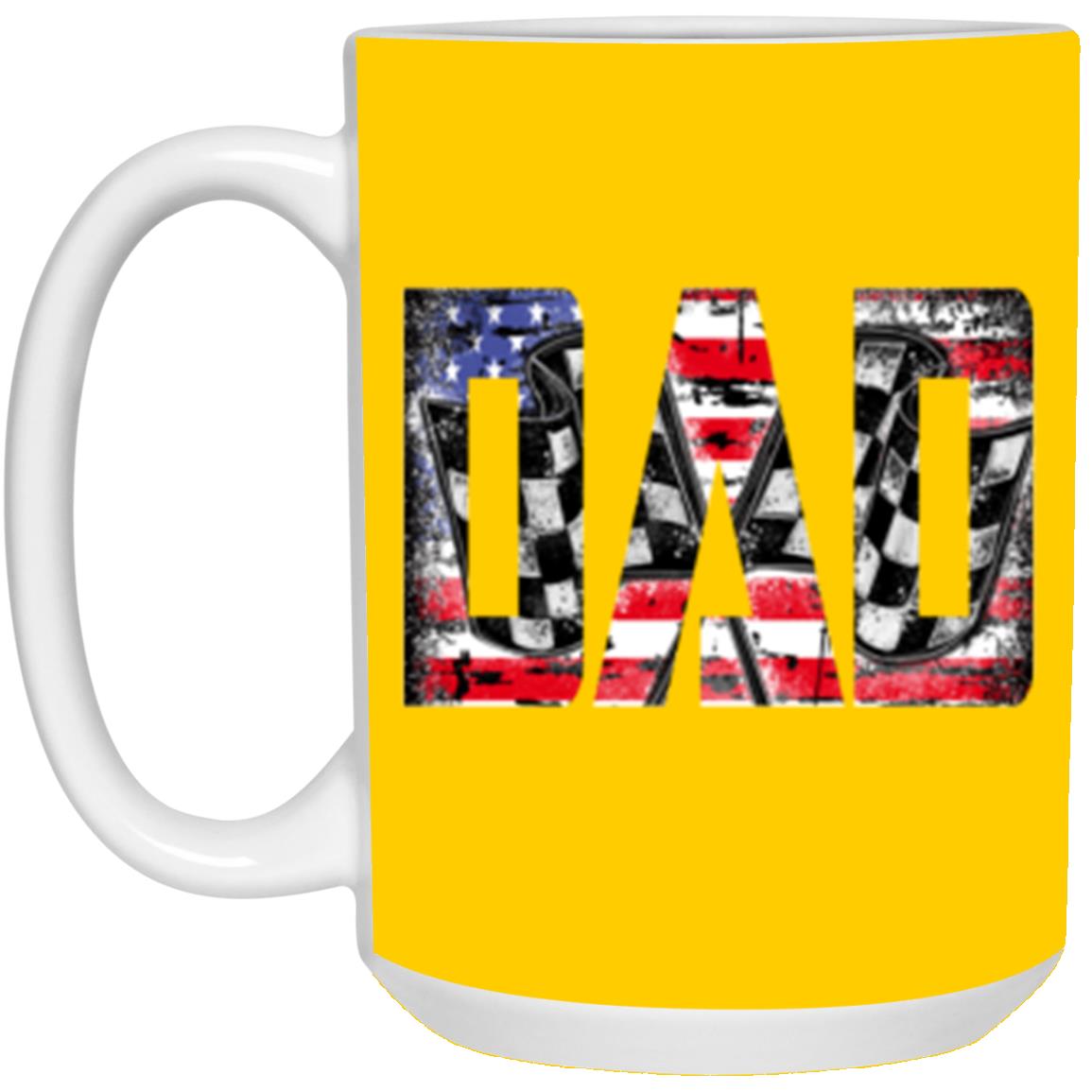 USA Racing Dad 15 oz. White Mug