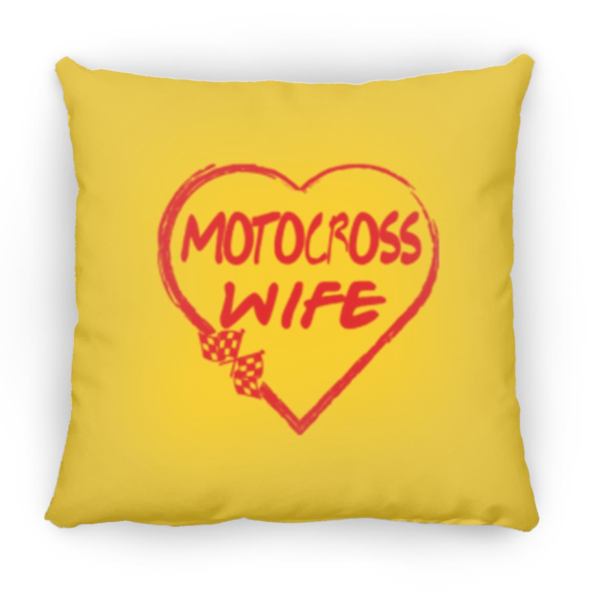 Motocross Wife Large Square Pillow