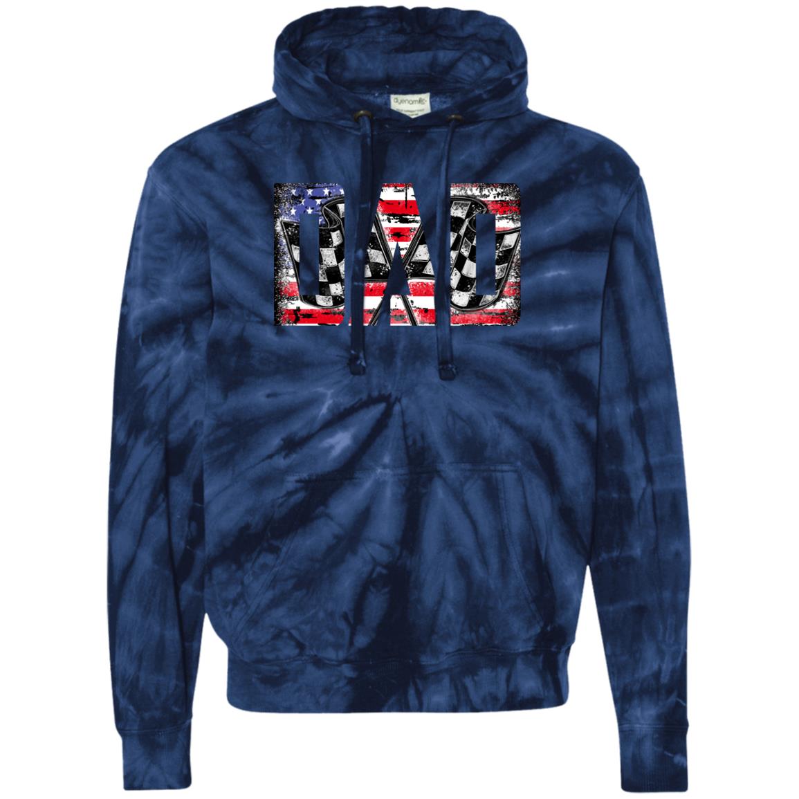 USA Racing Dad Unisex Tie-Dyed Pullover Hoodie