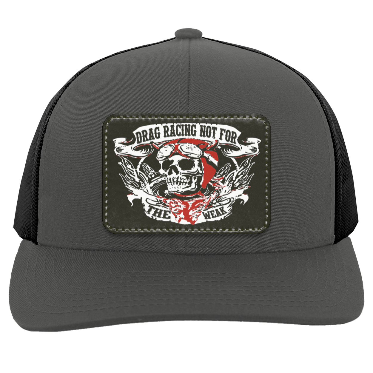 Drag Racing Not For The Weak Trucker Patched Snap Back