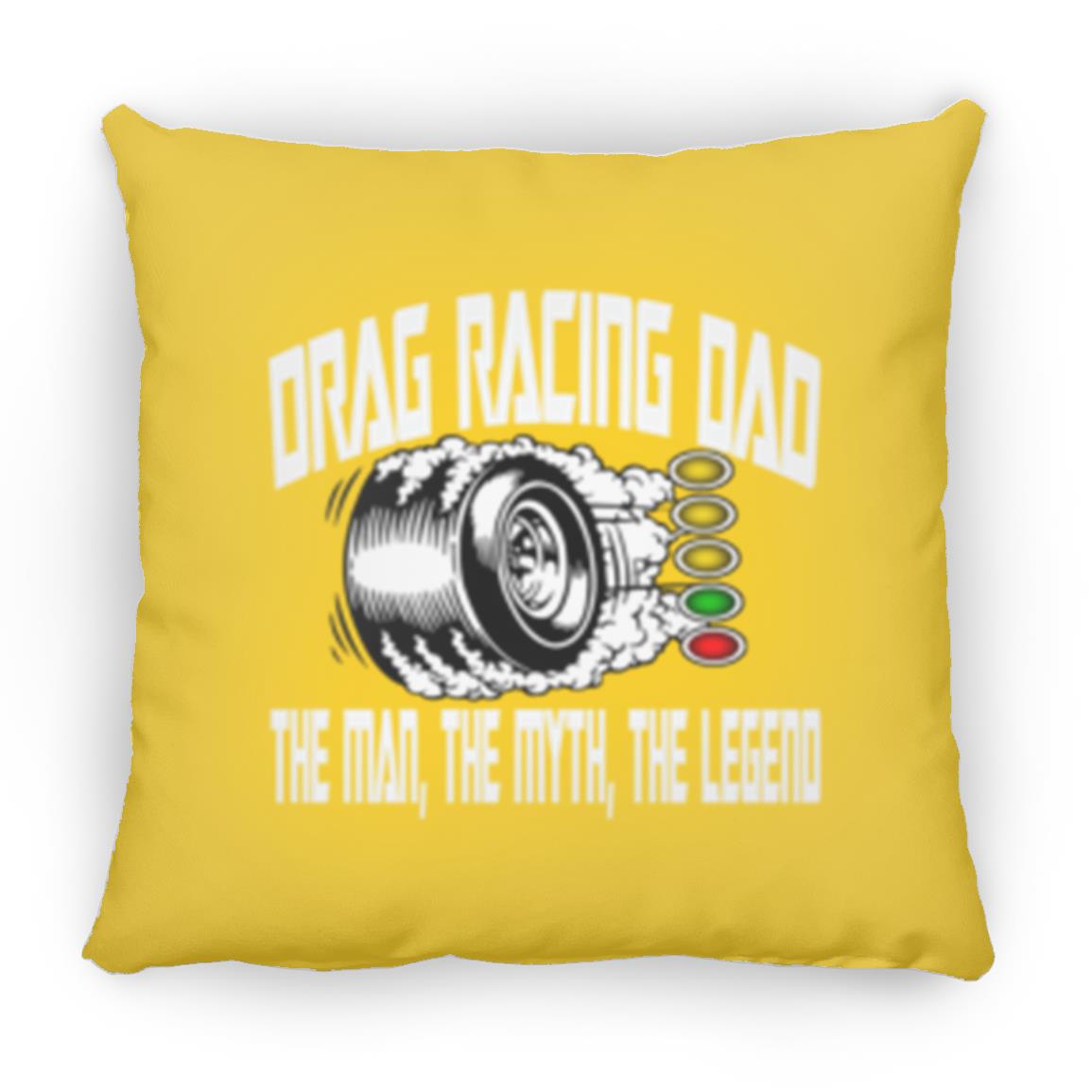 Drag Racing Dad Small Square Pillow