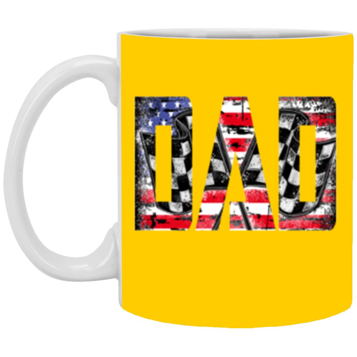 USA Racing Dad 11 oz. White Mug