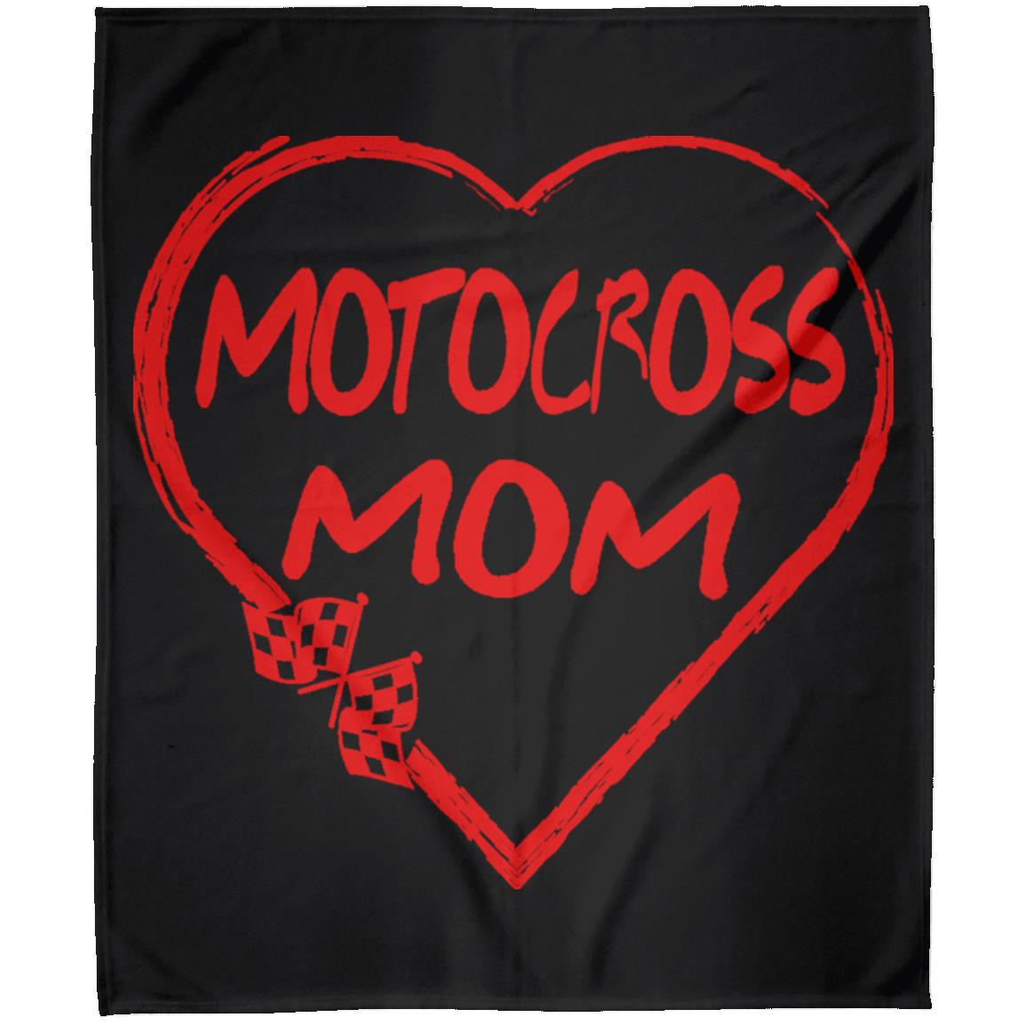 Motocross Mom Heart Arctic Fleece Blanket 50x60