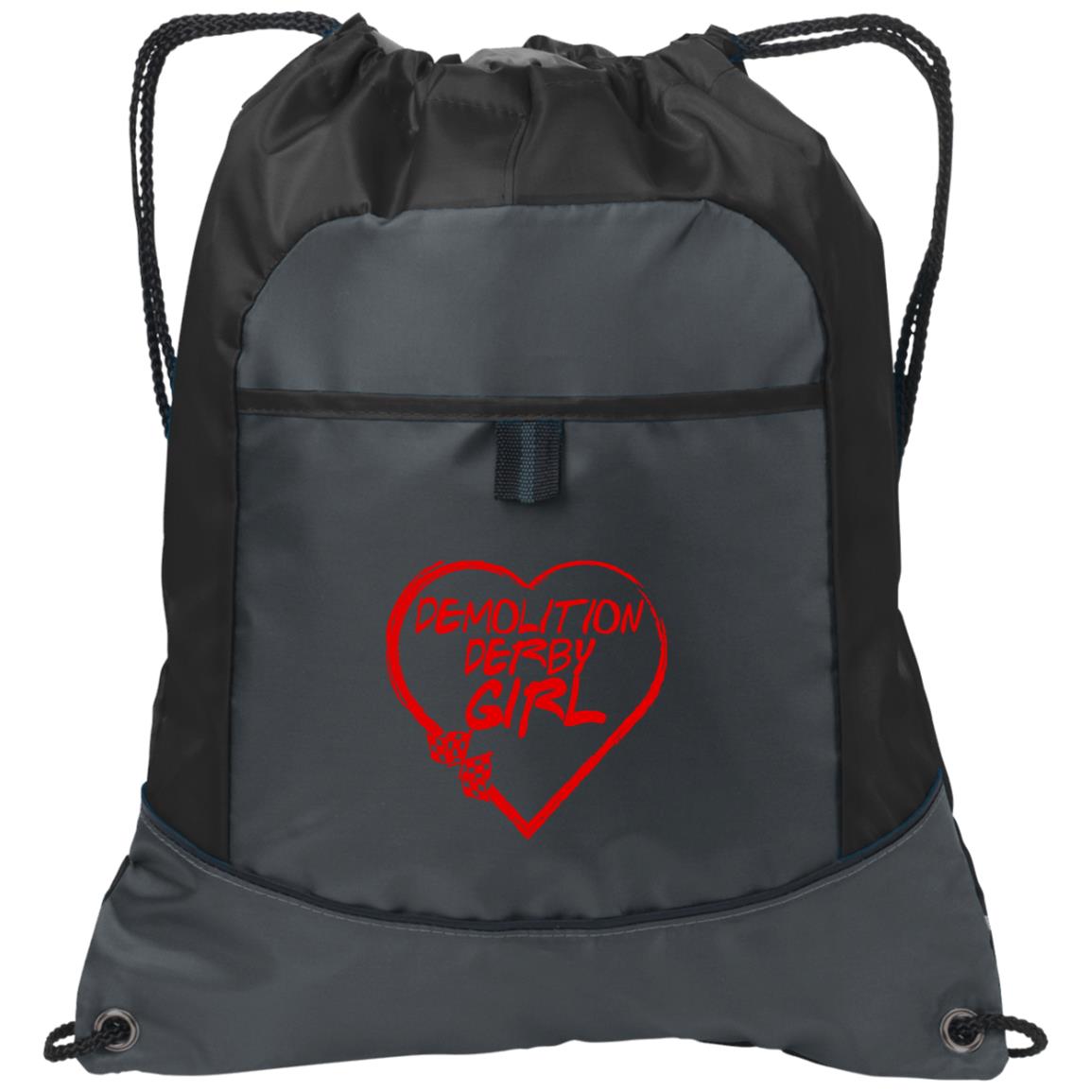 Demolition Derby Girl Heart Pocket Cinch Pack