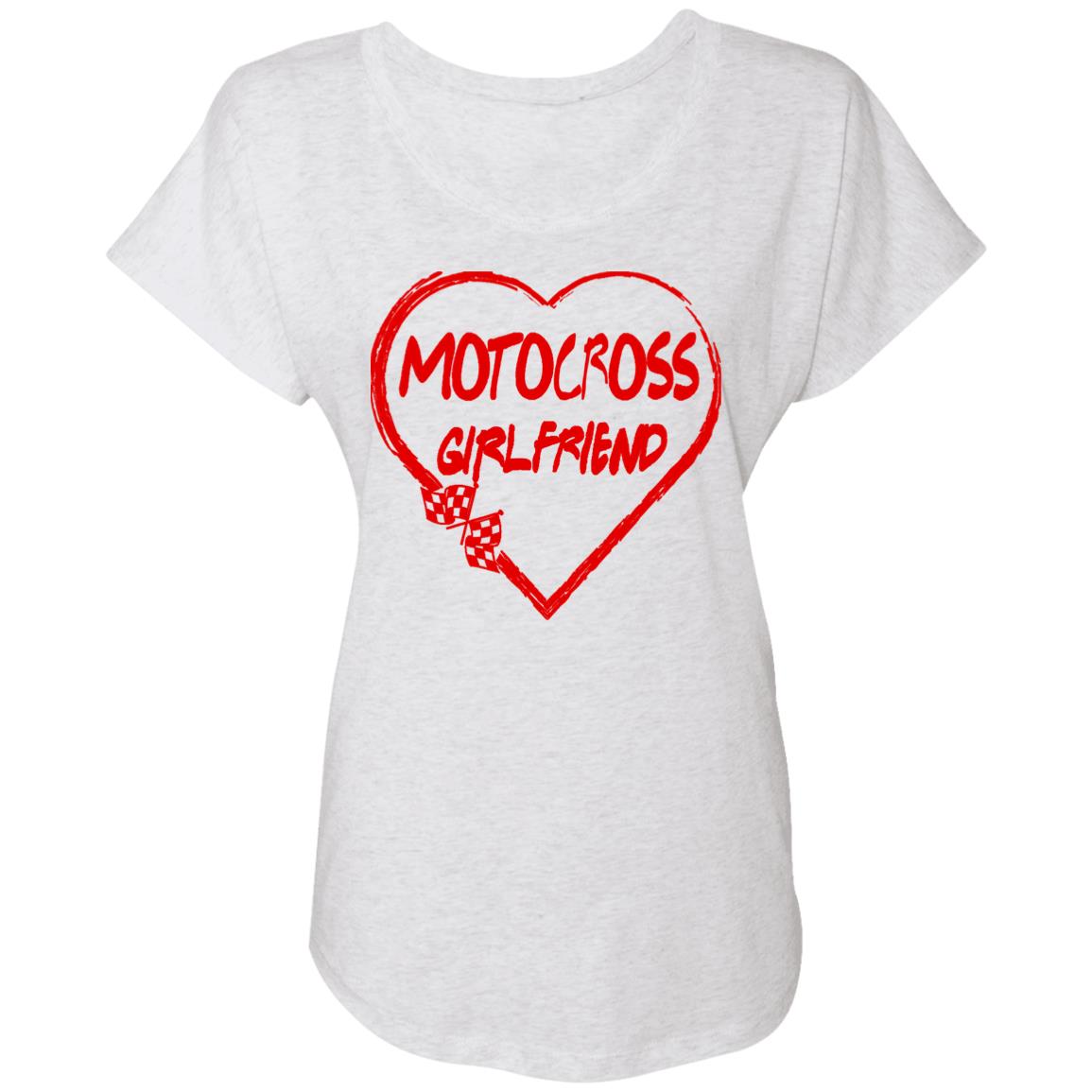 Motocross Girlfriend Heart Ladies' Triblend Dolman Sleeve