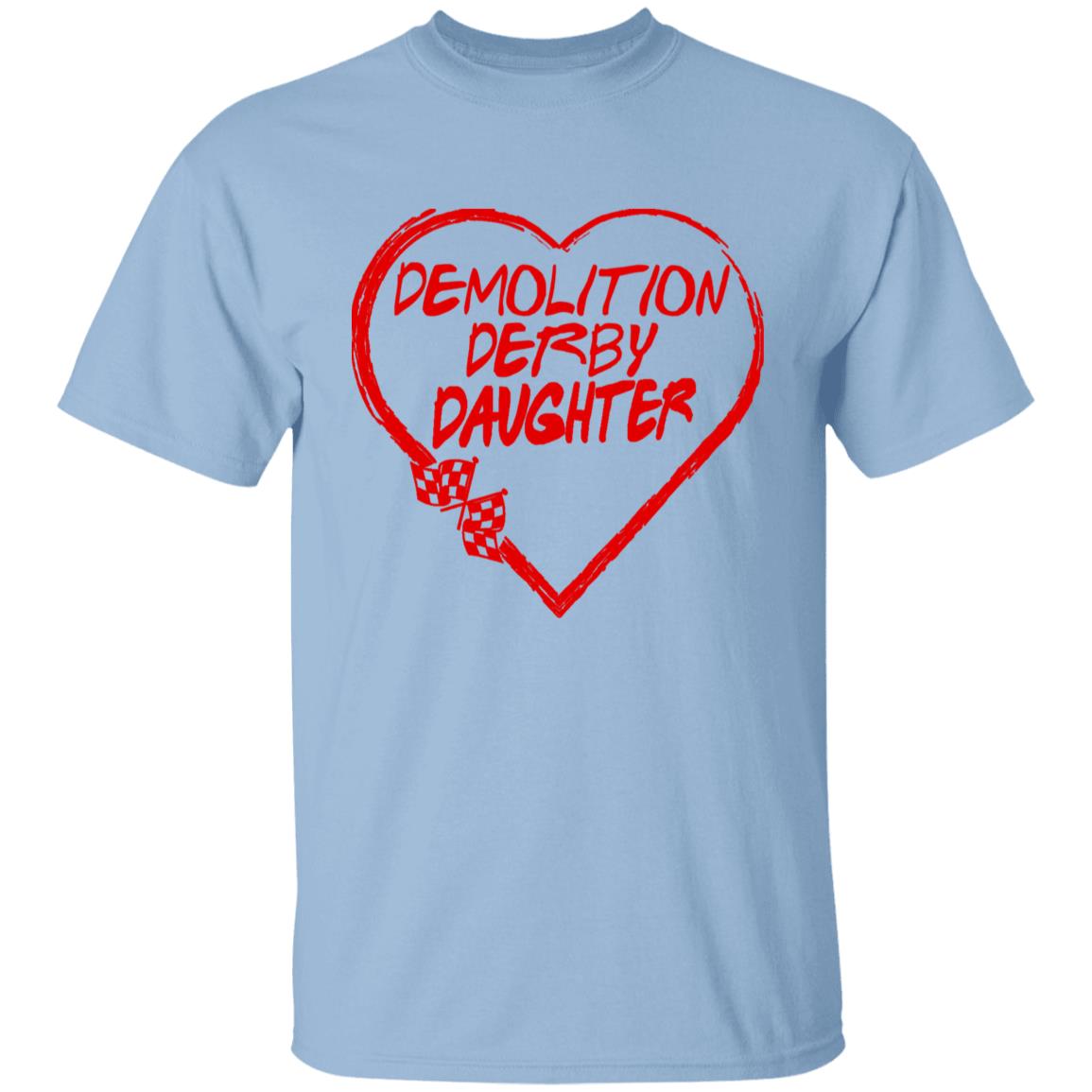 Demolition Derby Daughter Heart Youth 5.3 oz 100% Cotton T-Shirt