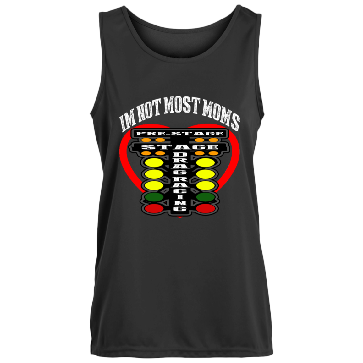 I'm Not Most Moms Drag Racing Ladies’ Moisture-Wicking Training Tank