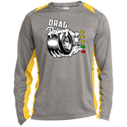 Drag Racing Long Sleeve Heather Colorblock Performance Tee