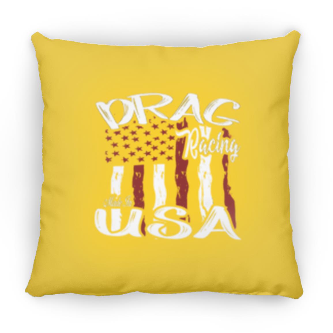 Drag Racing Made In USA Medium Square Pillow