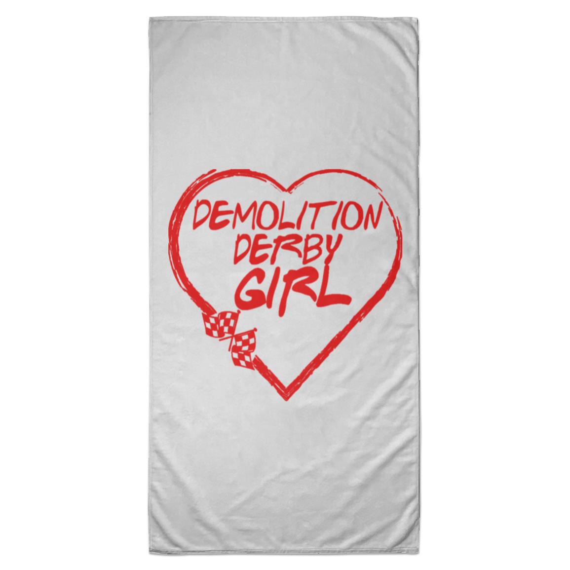 Demolition Derby Girl Heart Towel - 35x70