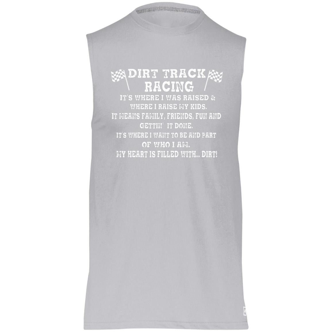 Dirt Track Racing It's Where I Was Raised Essential Dri-Power Sleeveless Muscle Tee