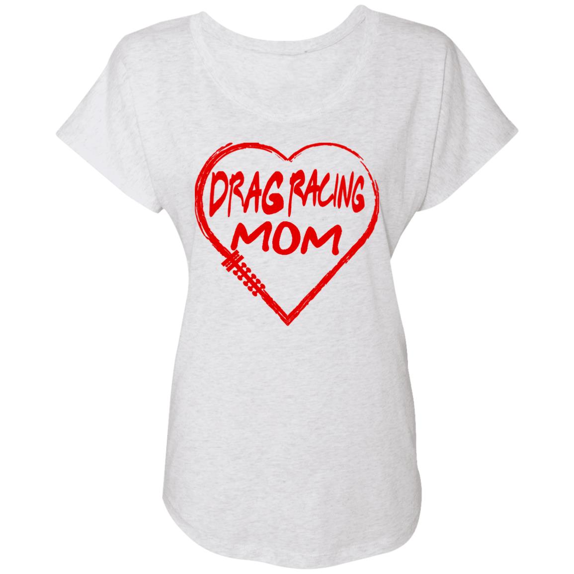 Drag Racing Mom Heart Ladies' Triblend Dolman Sleeve