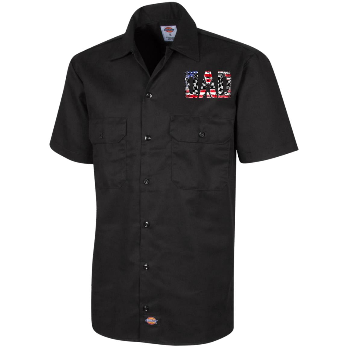 USA Racing Dad Dickies Men's Short Sleeve Workshirt