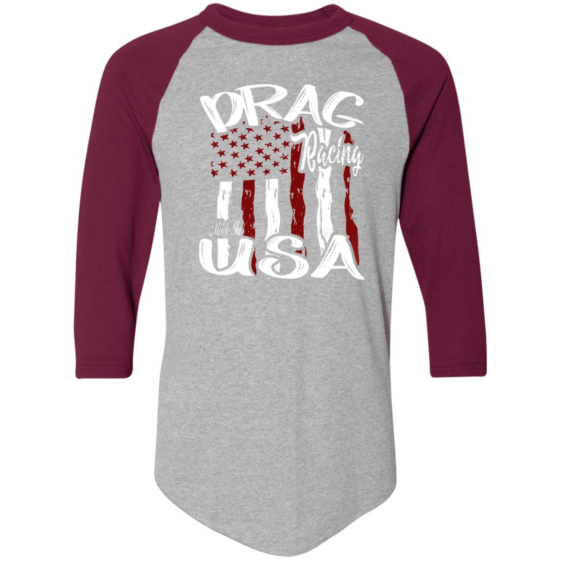 Drag Racing Made In USA Colorblock Raglan Jersey