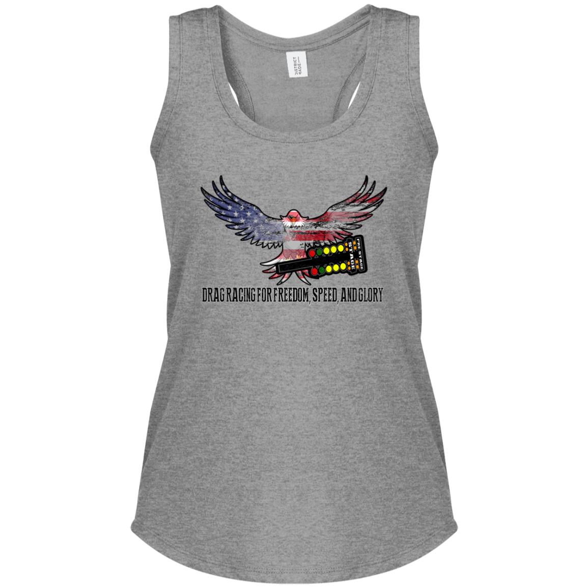 Drag Racing for Freedom, Speed, and Glory Women's Perfect Tri Racerback Tank