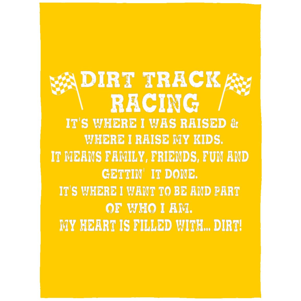 Dirt Track Racing It's Where I Was Raised Arctic Fleece Blanket 60x80