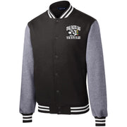 Drag Racing Dad Fleece Letterman Jacket