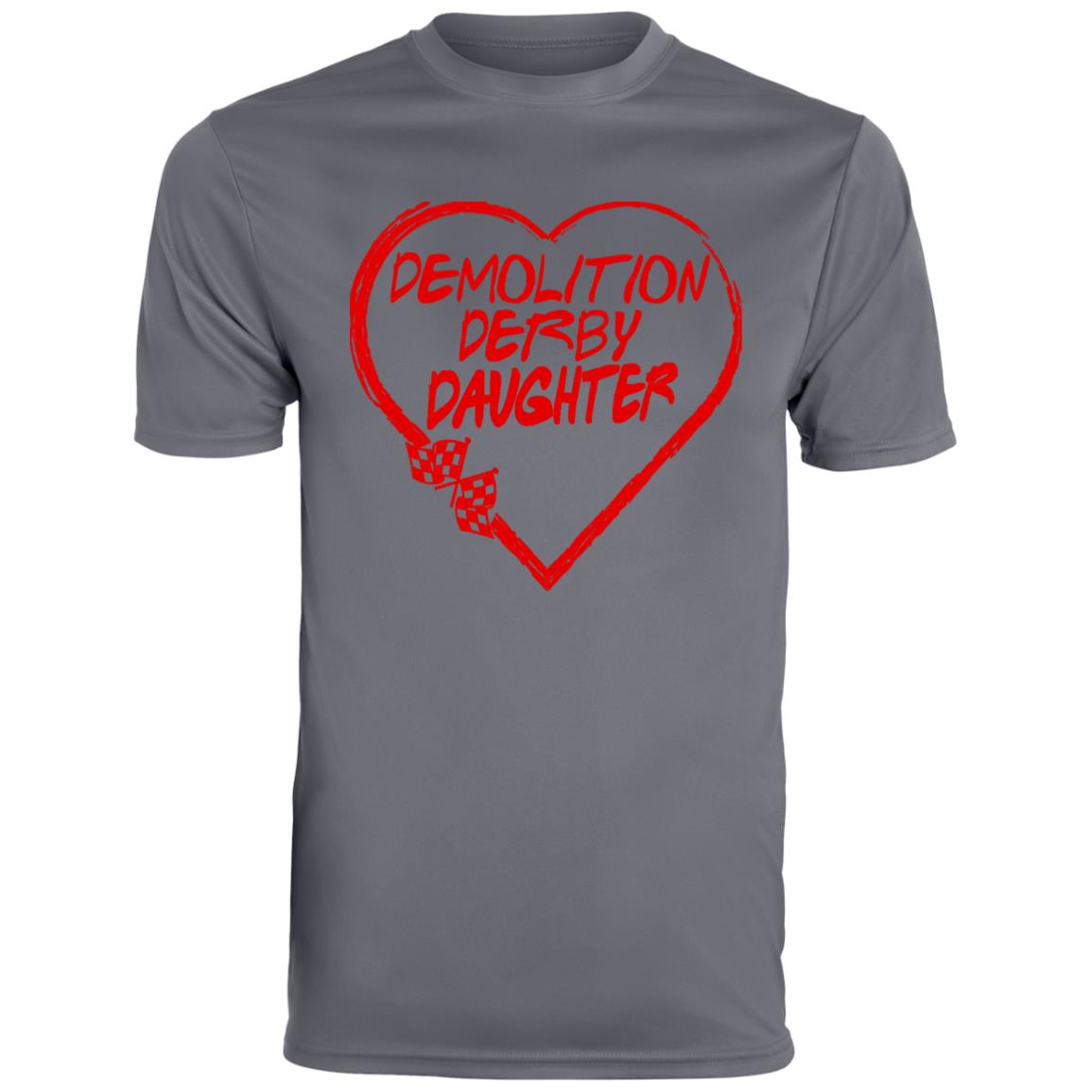 Demolition Derby Daughter Heart Youth Moisture-Wicking Tee