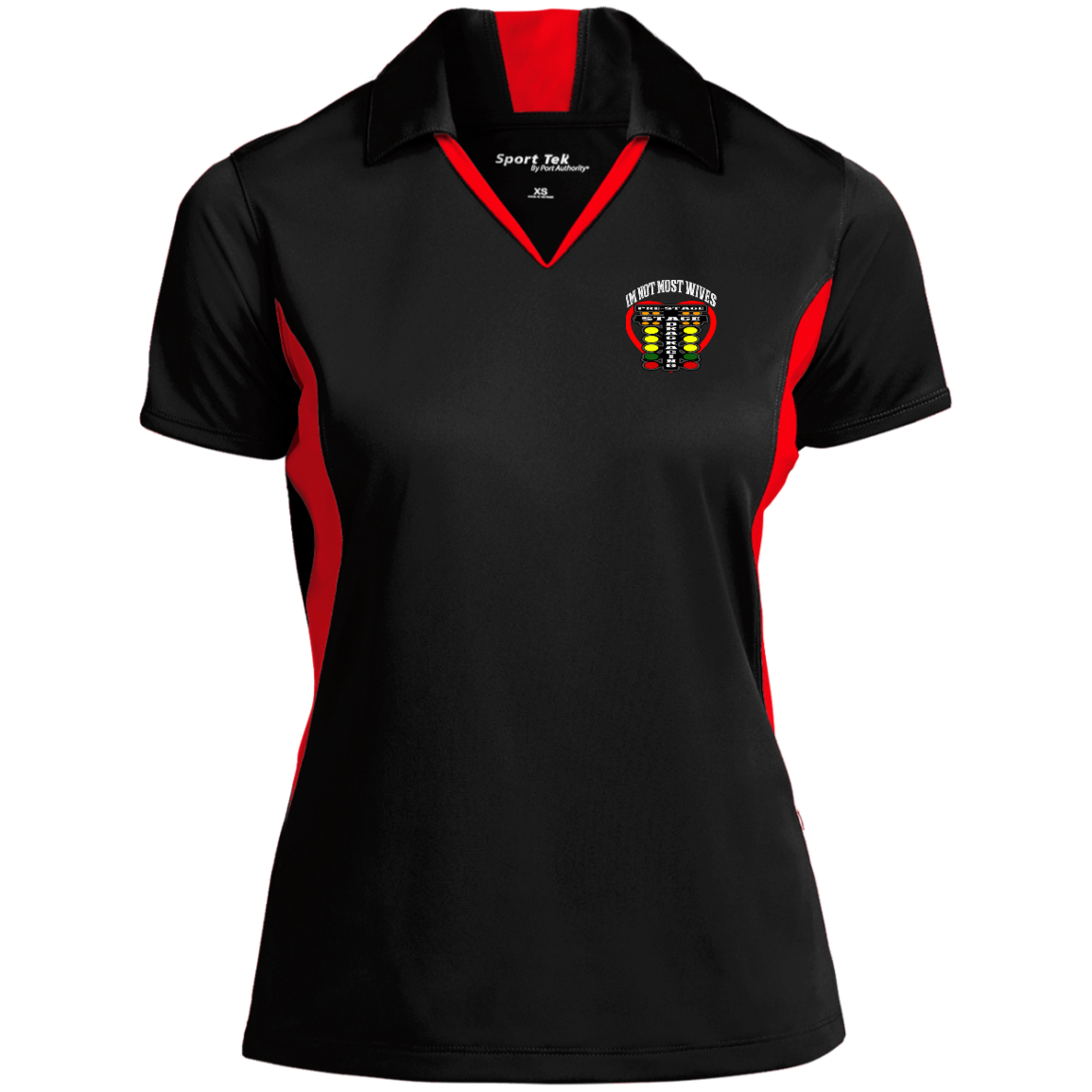 I'm Not Most Wives Drag Racing Ladies' Colorblock Performance Polo
